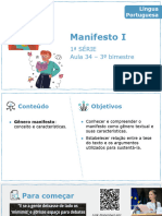 Manifesto I: 1 Série Aula 34 - 3 Bimestre