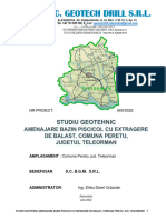 Studiu Geotehnic Amenajare Piscicola Cu Extractie de Balast - Peretu