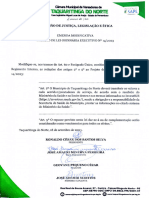 Emenda Modificativa Ao Projeto de Lei Ordinaria Do Executivo N 14-2023