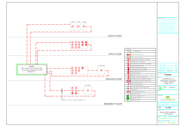 FA-10-005 - Single Line Diagram-10-003 | PDF | Active Fire Protection