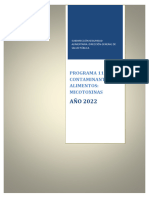 Programa 11. Contaminantes en Alimentos Micotoxinas. 2022