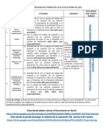 Actividades A Realizar en El Periodo Del 20 Al 29 de Octubre Del 2023