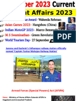 September 2023 Monthly Current Affairs