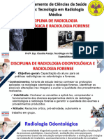 Cronograma - Radiologia Odontologica e Forense