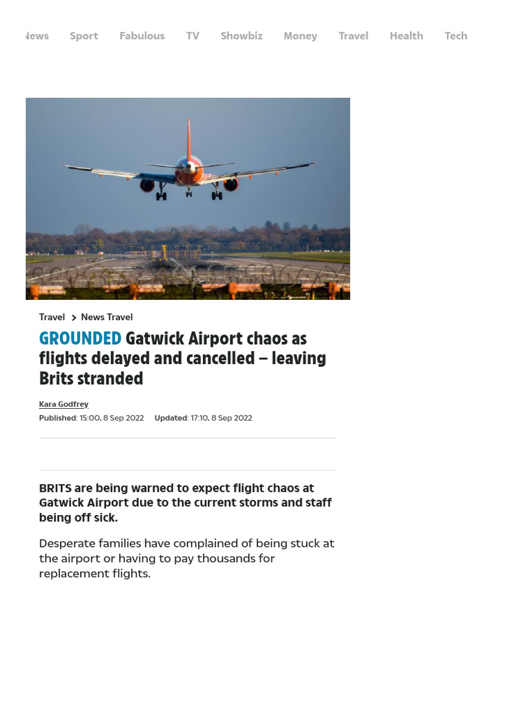 Gatwick Airport Flight Delays & Cancellations | PDF