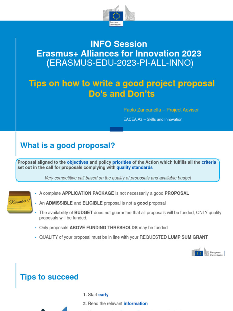 Tips On How To Write A Good Project Proposal - Do's and Don'ts | PDF ...