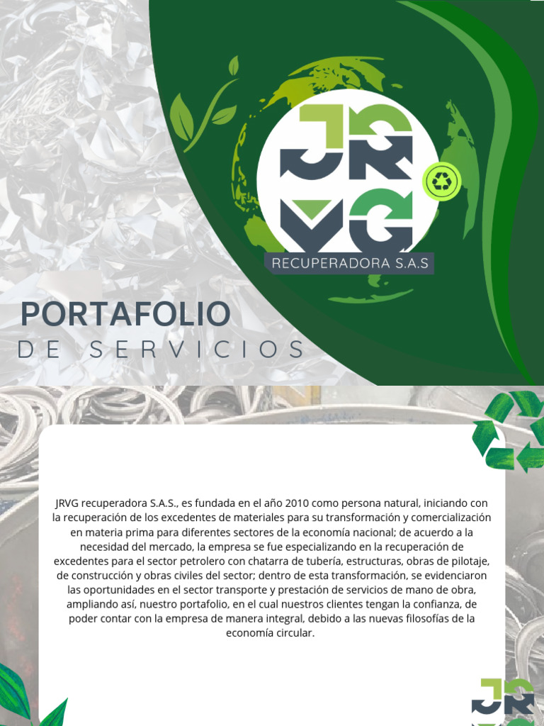 Servicios de JRVG Recuperadora S.A.S. | PDF | Calidad (comercial ...