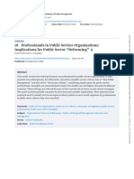 18 Professionals in Public Service Organizations: Implications For Public Sector "Reforming"