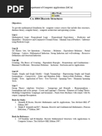 CA 1804 Discrete Structures: Department of Computer Applications (MCA)