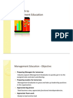 Management Education - Approach