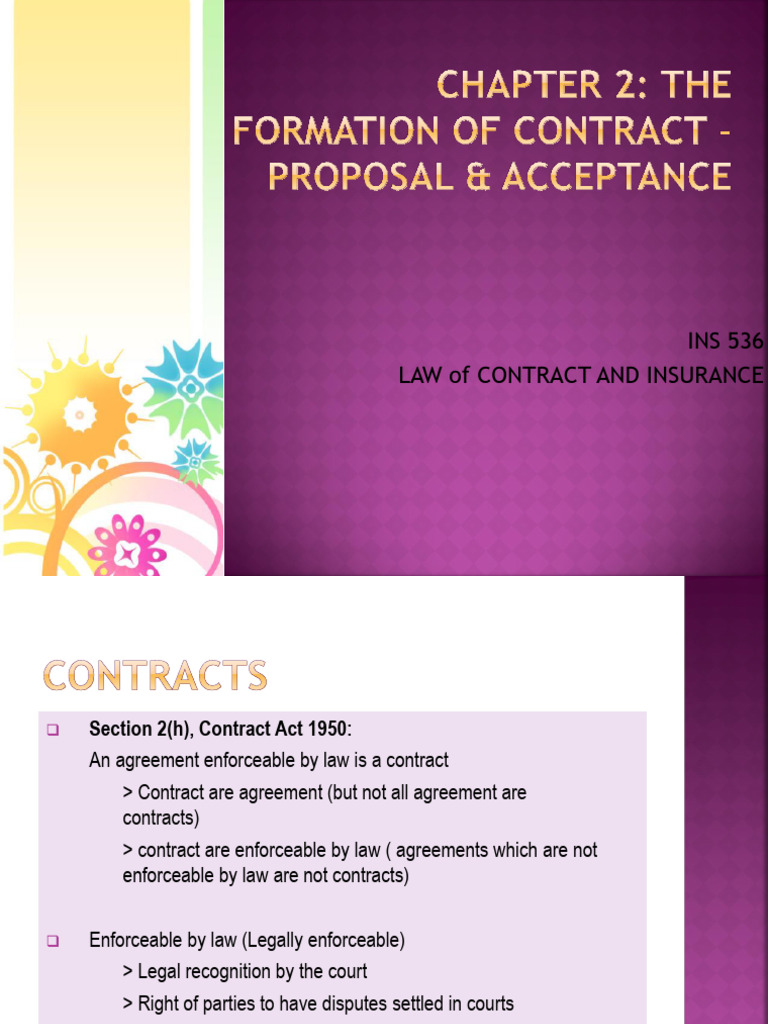 Contract Formation: Proposal & Acceptance | PDF | Offer And Acceptance ...