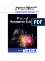 Practical Management Science 5th Edition Winston Test Bank