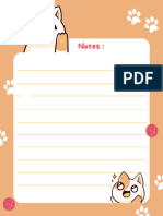 Brown Cute Cat Note Card