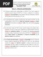 Sheet (1) - Dielectrics and Polarization