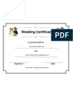 Marriage Certificate Template