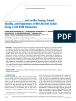 Optimization Method On The Tuning Sound Quality and Ergonomics of The Ancient Guitar Using A DSP-FEM Simulation