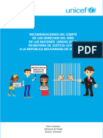 Recomendaciones Onu en Materia de Justicia Juvenil para La RBV