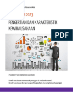 7 NOVEMBER 2023: Pengertian Dan Karakteristik Kewirausahaan