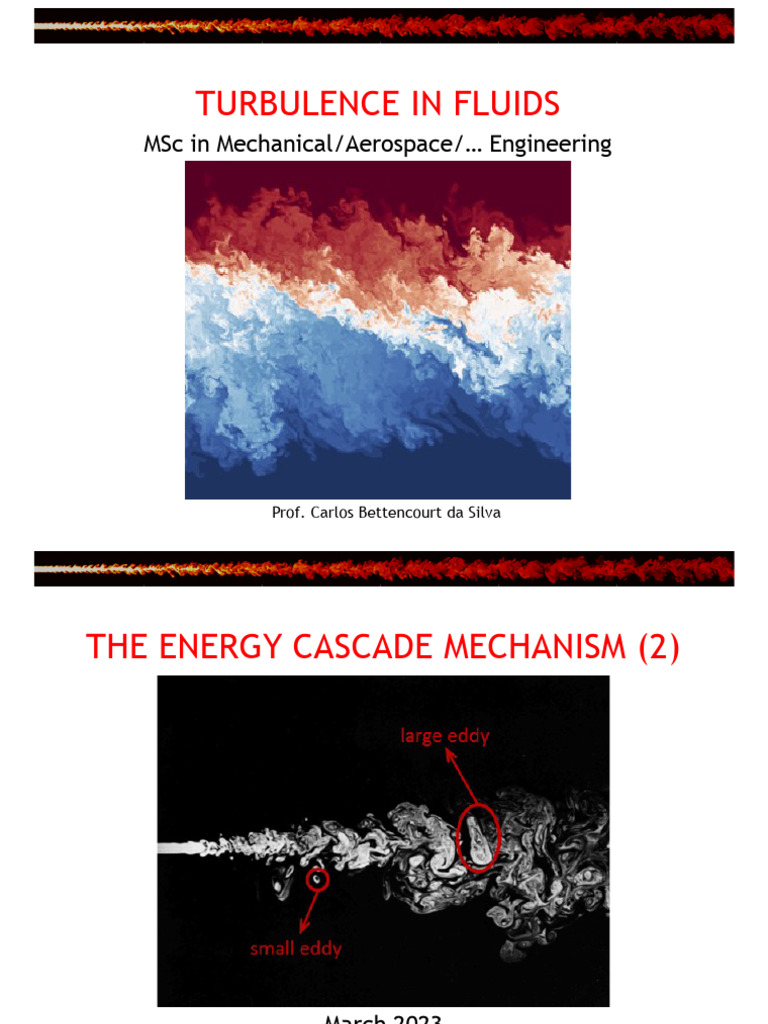 Aula5 Turb in Fluids Energy Cascade K41 | PDF | Turbulence | Process ...