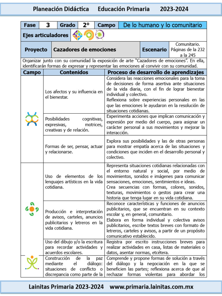Planeaciones Lainitas Primaria Segundo Grado
