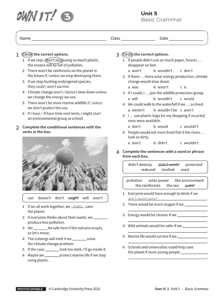 Climate Grammar and Conditional Sentences | PDF | Oceans | Climate Change