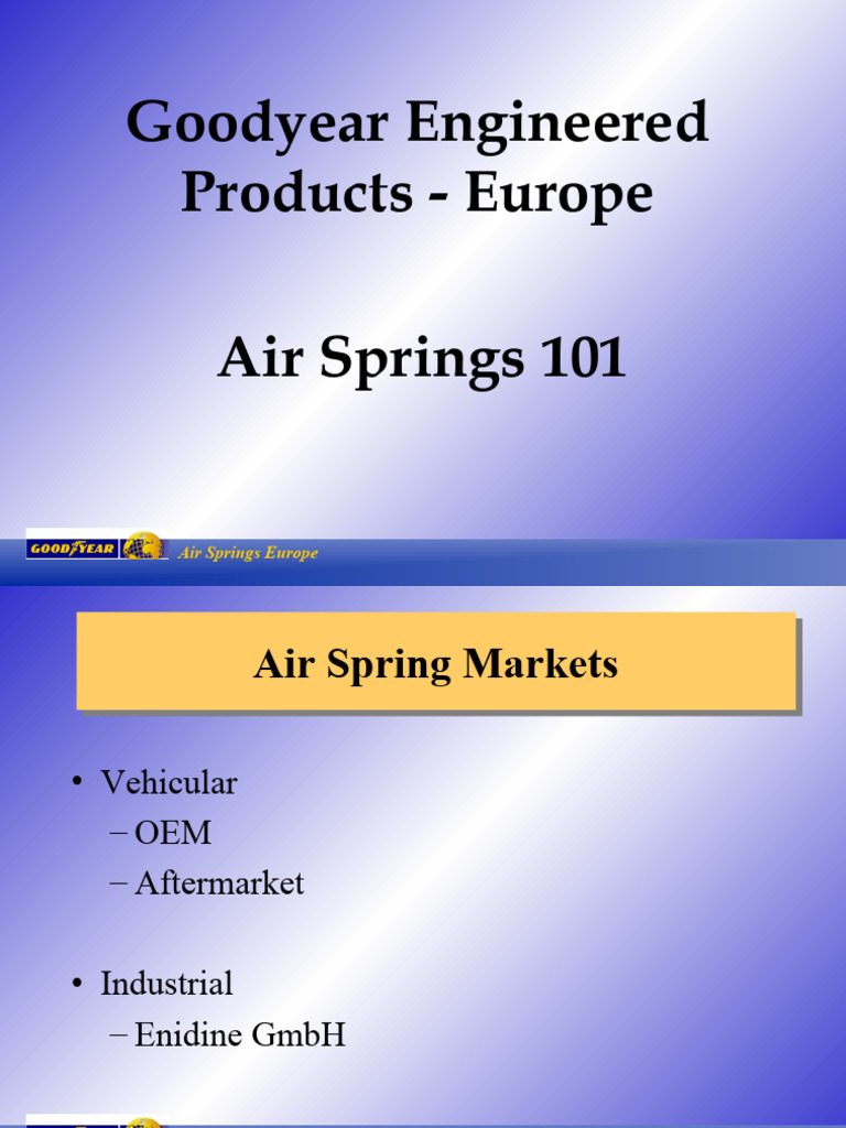 Air Springs Intro 1999 PDF Truck Vehicle Technology