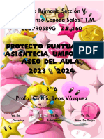 Proyecto Puntualidad, Asistencia, Uniforme y Aseo Del Aula 2023 - 2024