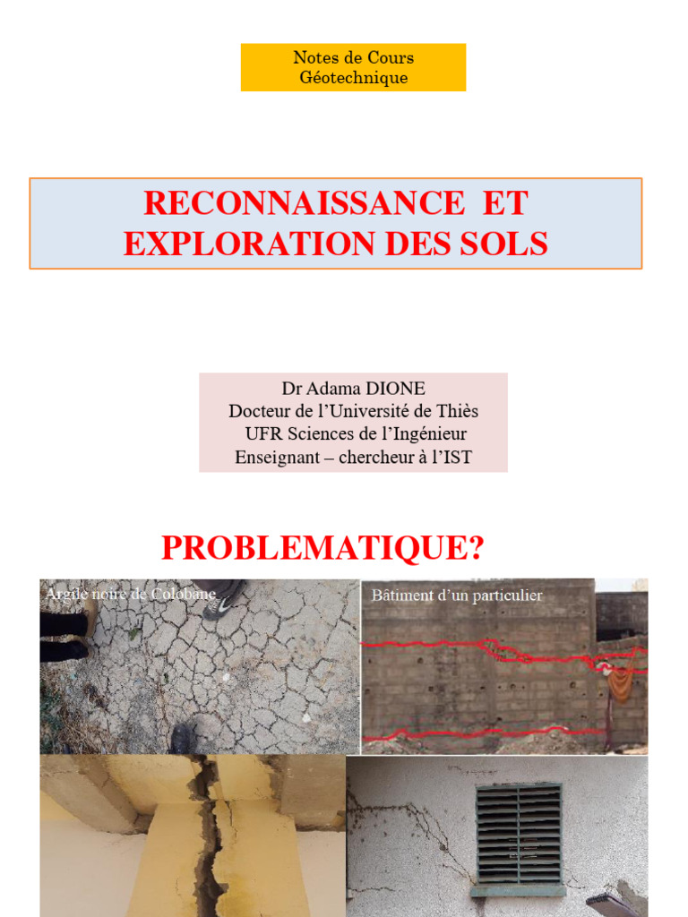 Reconnaissance géotechnique des sols | PDF | Génie géotechnique ...