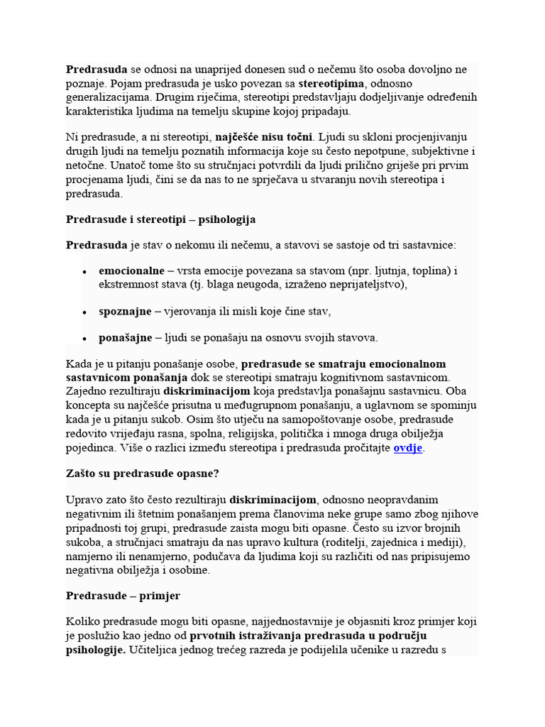 Predrasude | PDF