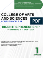 Bioentrepreneurship Module 1