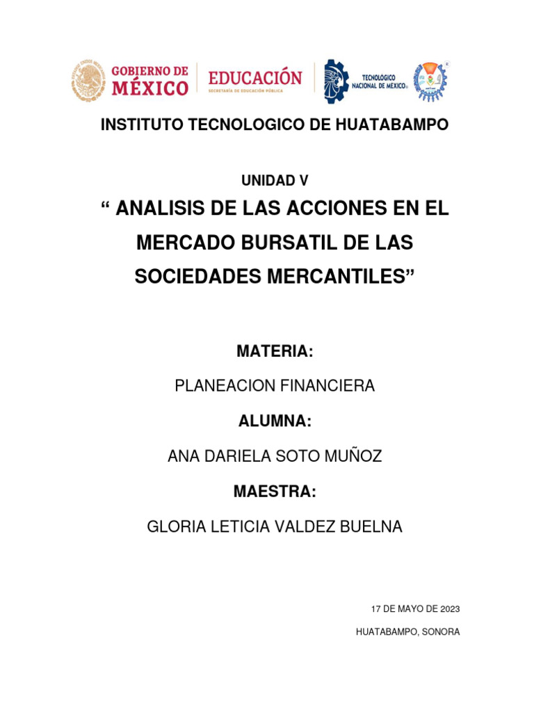 Análisis del Mercado Bursátil en México | PDF | Bolsa | Bolsa de Valores