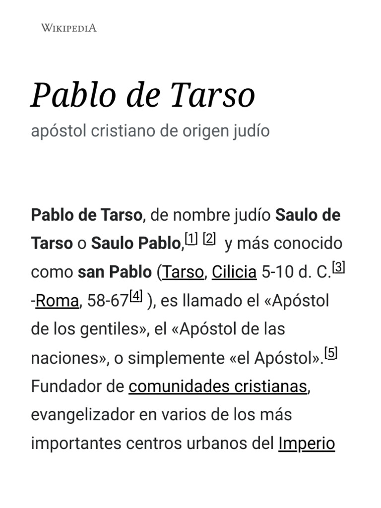 Pablo de Tarso Wikipedia La - 1700346040