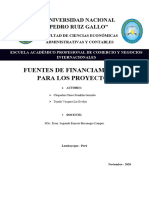 Fuentes de Financiamiento para Los Proyectos