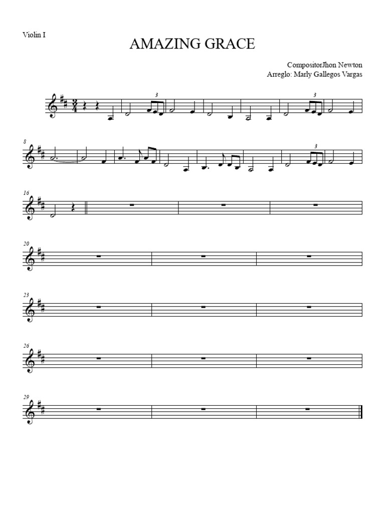 Sublime Gracia - Violin I | PDF