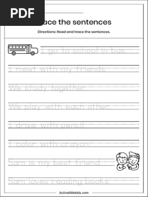 Kindergarten-writing-sentences-worksheets