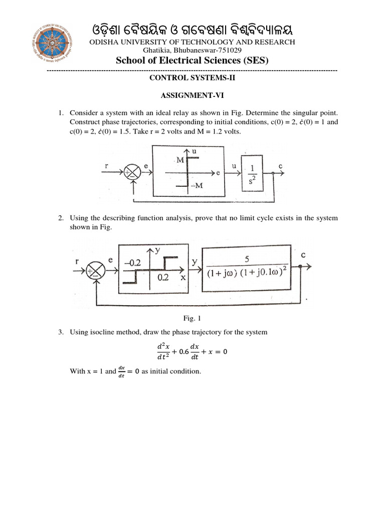 Control Systems II Assignment Solutions | PDF
