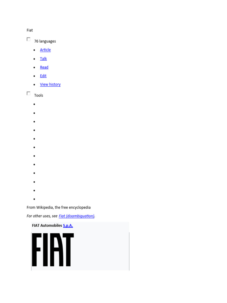Fiat, PDF, Land Vehicles