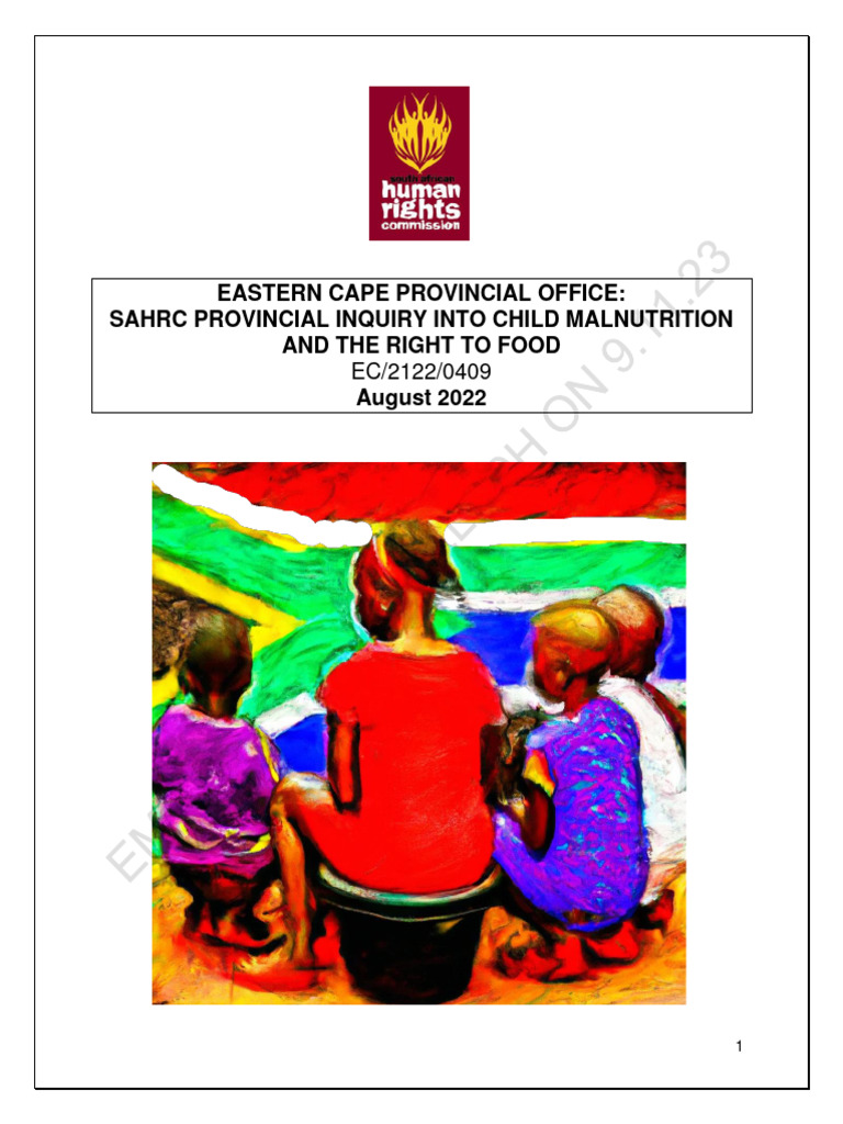 Child Malnutrition in Eastern Cape | PDF | Food Security | Malnutrition