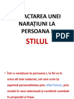 Redactarea Unei Naratiuni La Persoana I. Stilul