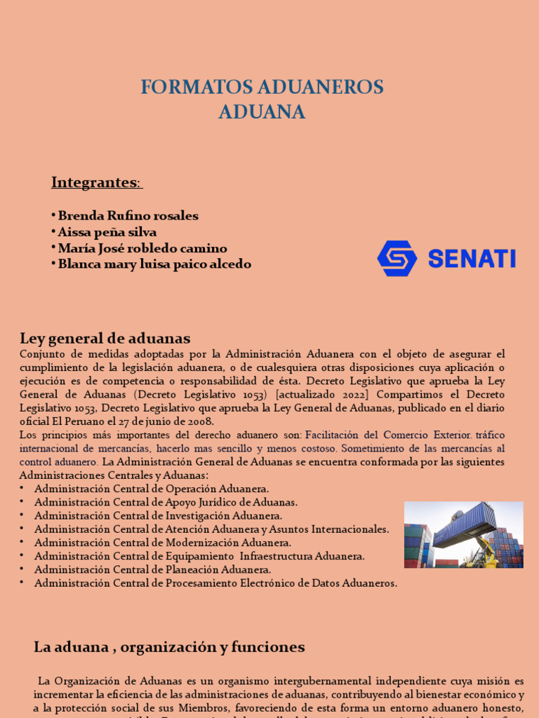 Aduana Formato Pdf Aduana Arancel