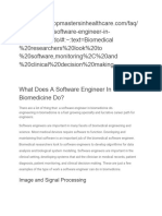 What Does A Software Engineer in Biomedicine Do