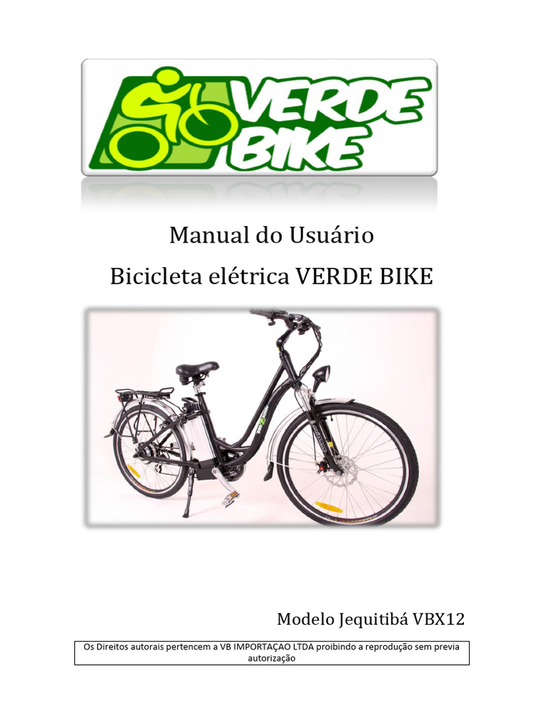 Manual da Bicicleta Elétrica Verde Bike | PDF | Diodo emissor de luz ...