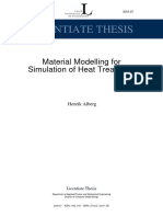 Material Modelling For Simulation of Heat Treatment.