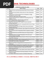Vedha Technologies: Technology: Embedded (Atmel/Pic/Arm) S.No Ieee Titles Code