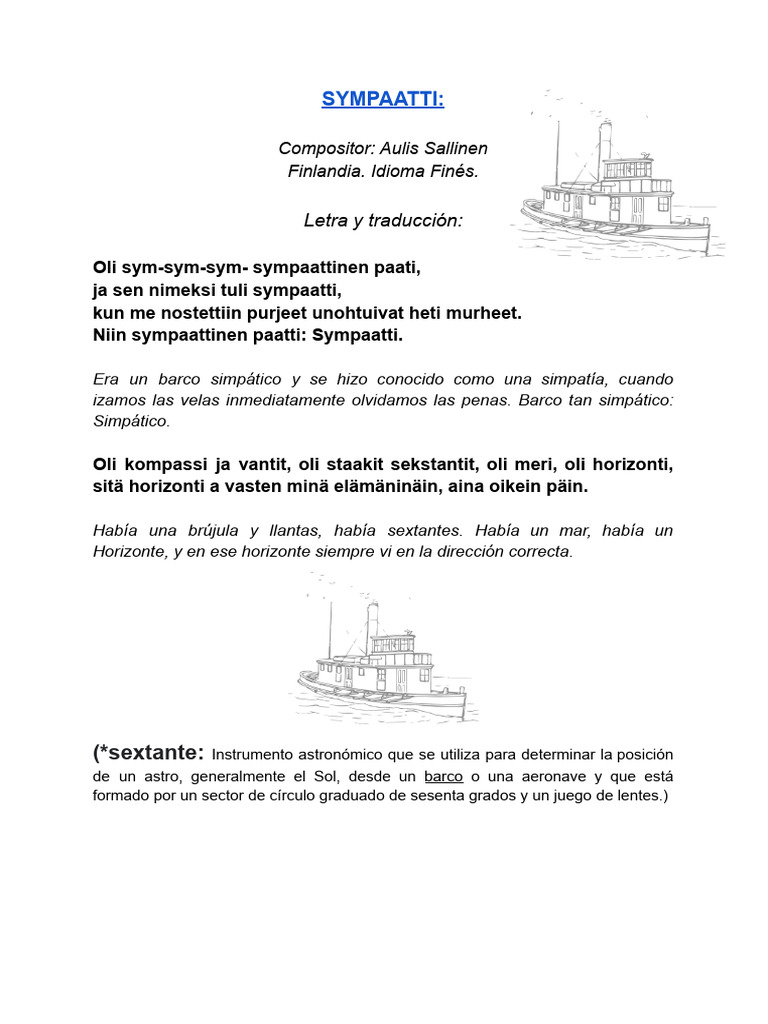SYMPAATTI Letra y Traduccion PDF