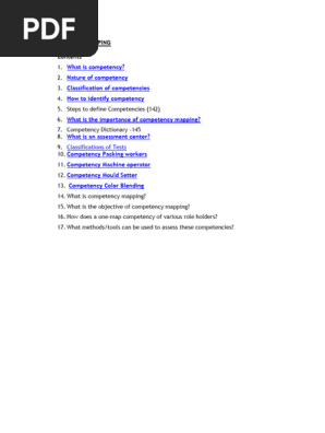 Competency Mapping