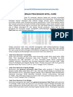 Mengenal Generasi Processor Intel Core 2018