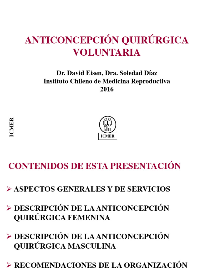 Anticoncepción Quirúrgica Voluntaria: Guía Completa | PDF | Control de ...