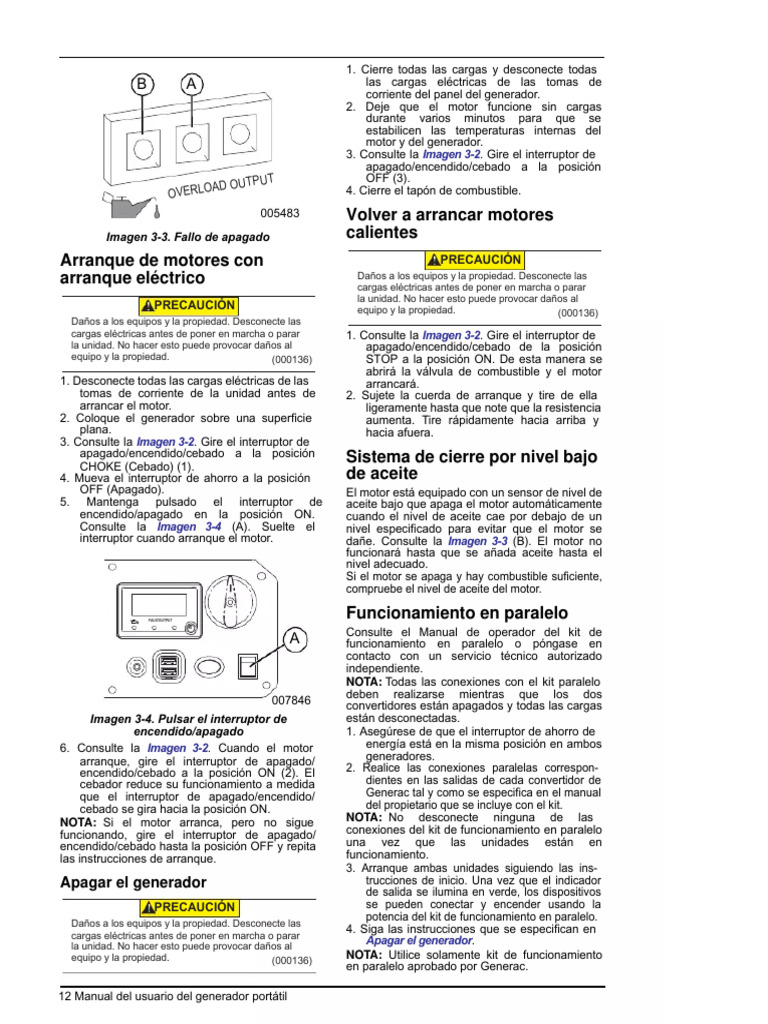Manual de Usuario Generac Iq3500 (Español 60 Páginas) Descargar
