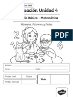 Evalñuacion de Matematicas Numero Datos y Patrones